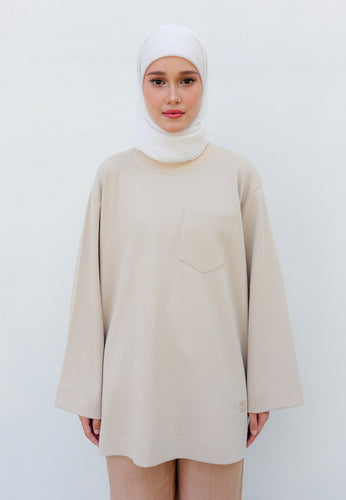 Zen Boxy T-Shirt (Linen Brown)