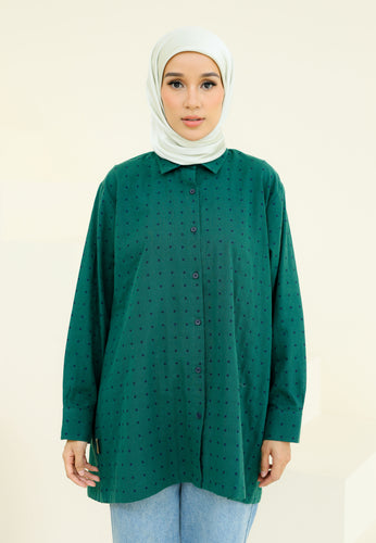 Humraa Polka Top (Emerald Green)