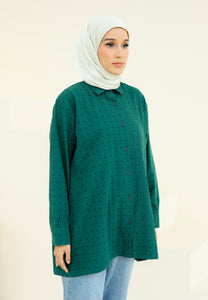 Humraa Polka Top (Emerald Green)