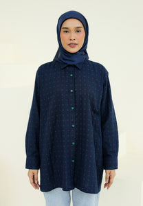 Humraa Polka Top (Dark Blue)