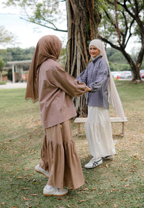 Neeya Ruffles Top (Dusty Brown)