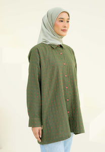 Humraa Polka Top (Olive Green)