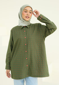 Humraa Polka Top (Olive Green)