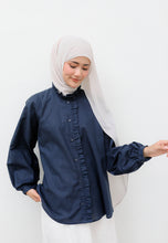 Load image into Gallery viewer, Neeya Ruffles Top (Midnight Blue)