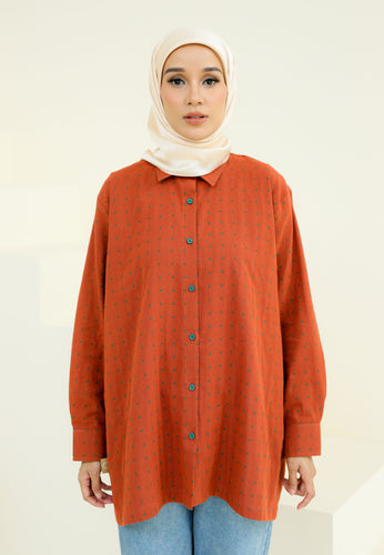 Humraa Polka Top (Burnt Orange)