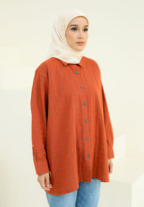 Humraa Polka Top (Burnt Orange)