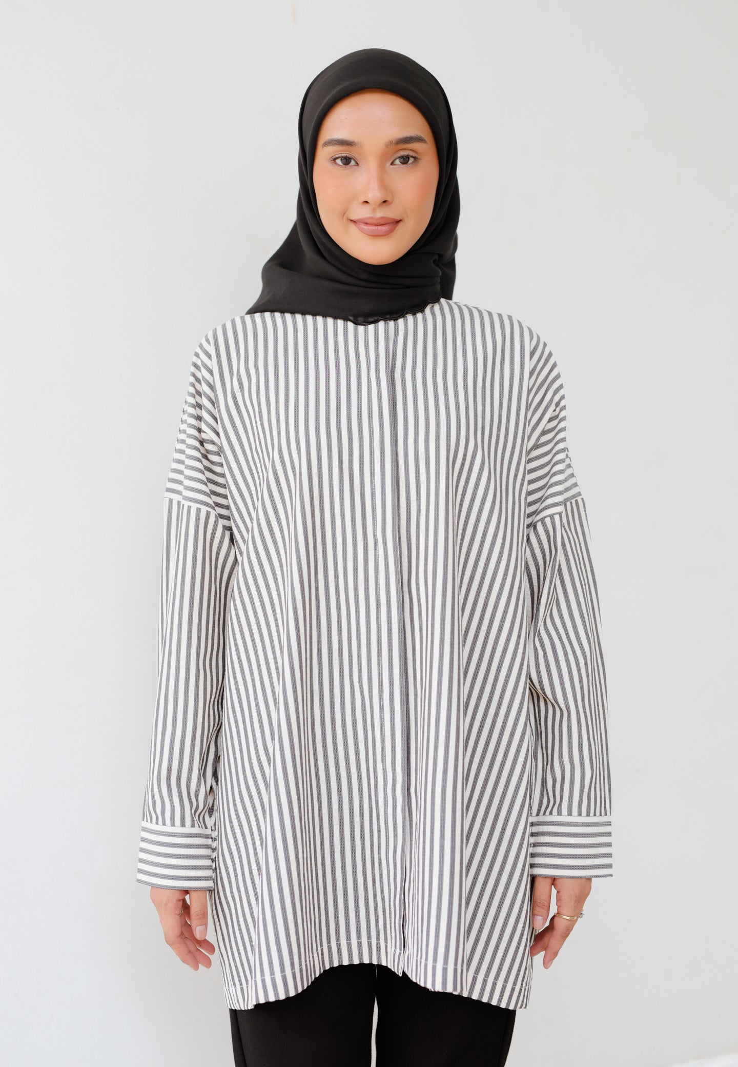 Emma Stripe Top (Black)