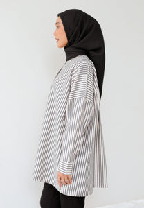 Emma Stripe Top (Black)