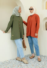 Load image into Gallery viewer, Humraa Polka Top (Burnt Orange)