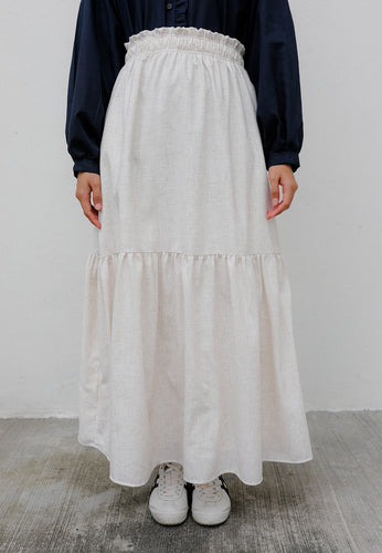 Nora Tiered Skirt (Cream)