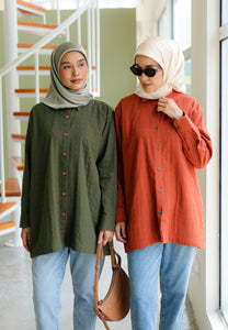 Humraa Polka Top (Burnt Orange)