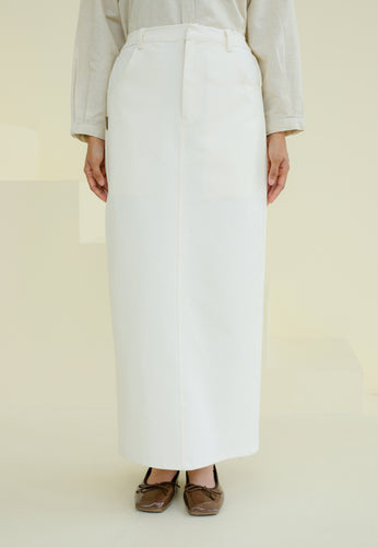 Izzy Twill Skirt (White)