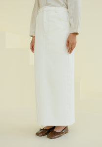 Izzy Twill Skirt (White)