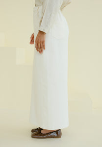 Izzy Twill Skirt (White)