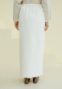 Izzy Twill Skirt (White)