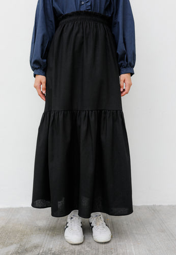 Nora Tiered Skirt (Black)