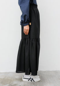 Nora Tiered Skirt (Black)