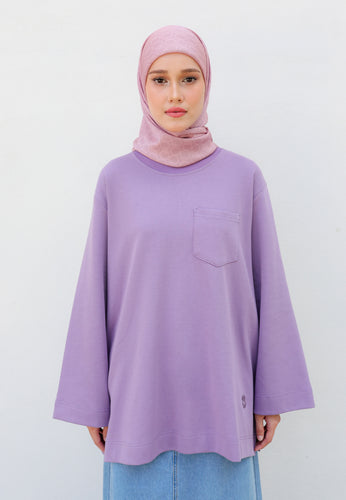 Zen Boxy T-Shirt (Soft Purple)