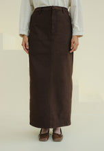 Load image into Gallery viewer, Izzy Twill Skirt (Dark Choco)