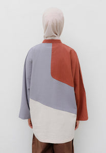 Zeera Patches Top (Brick Grey)