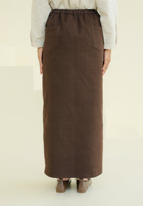 Izzy Twill Skirt (Dark Choco)