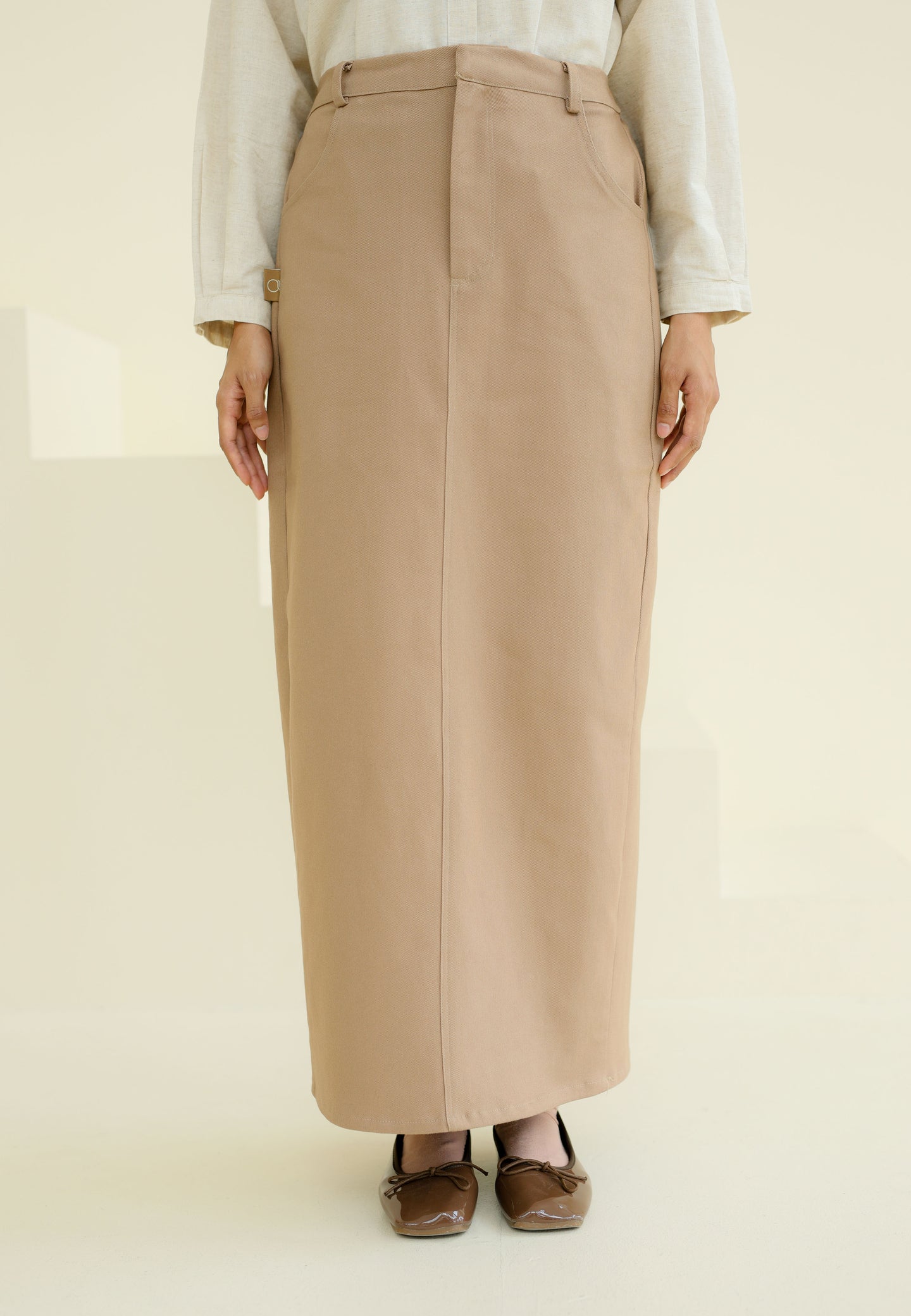 Izzy Twill Skirt (Brown)