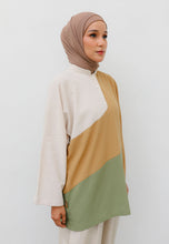 Load image into Gallery viewer, Zeera Patches Top (Mustard Green)