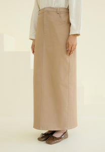 Izzy Twill Skirt (Brown)