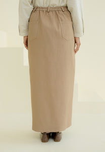 Izzy Twill Skirt (Brown)