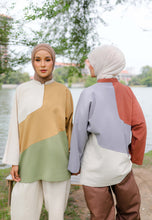 Load image into Gallery viewer, Zeera Patches Top (Mustard Green)