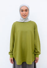 Load image into Gallery viewer, Zoe Curved T-Shirt (Olive Green)