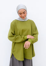 Load image into Gallery viewer, Zoe Curved T-Shirt (Olive Green)
