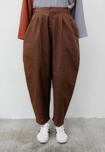 Malia Barrel Pants (Dark Choco)
