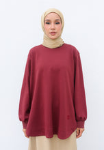 Load image into Gallery viewer, Zoe Curved T-Shirt (Maroon)