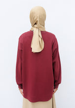 Load image into Gallery viewer, Zoe Curved T-Shirt (Maroon)