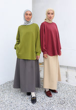 Load image into Gallery viewer, Zoe Curved T-Shirt (Olive Green)
