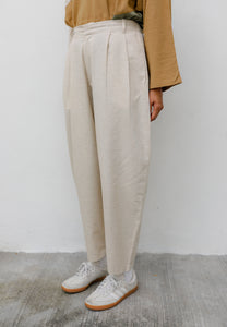 Malia Barrel Pants (Beige Cream)