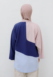 Zeera Patches Top (Blue Pink)