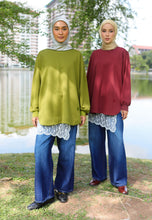 Load image into Gallery viewer, Zoe Curved T-Shirt (Olive Green)