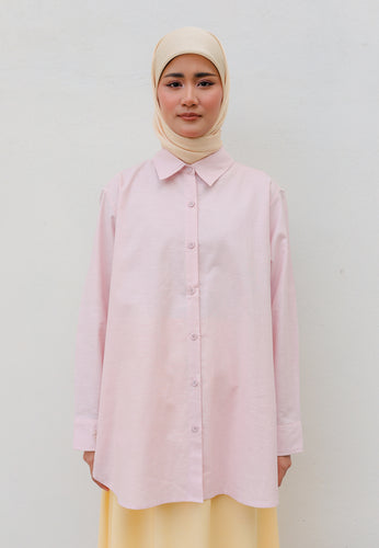 Erum Linen Top (Baby Pink)