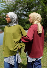 Load image into Gallery viewer, Zoe Curved T-Shirt (Olive Green)