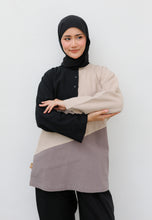 Load image into Gallery viewer, Zeera Patches Top (Black Nude)