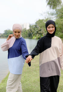 Zeera Patches Top (Black Nude)