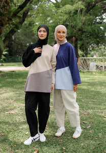 Zeera Patches Top (Black Nude)