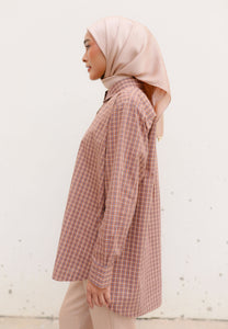 Aufaa Printed Top (Checkered Brown)