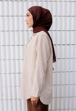 Load image into Gallery viewer, Erum Linen Top (Nude Brown)