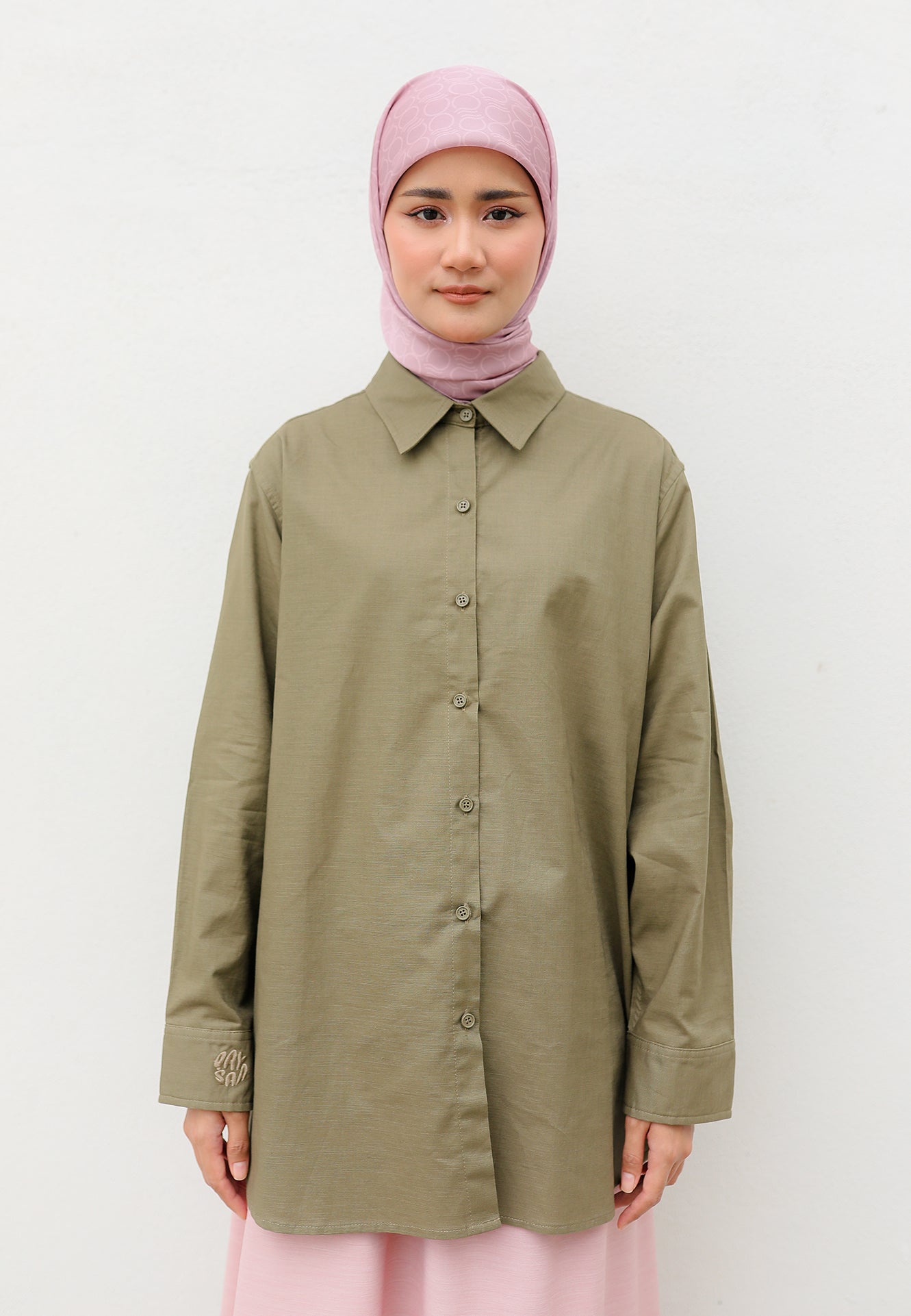 Erum Linen Top (Sage Green)
