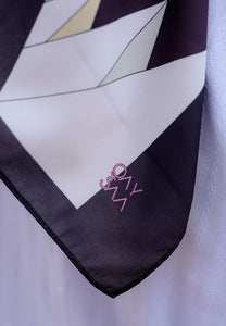 Novaa Printed Square Hijab (Simetri pale purple)