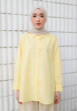 Load image into Gallery viewer, Erum Linen Top (Soft Yellow)