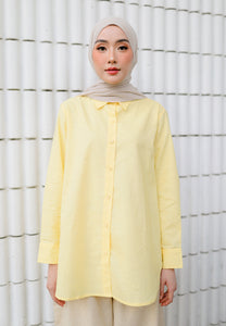 Erum Linen Top (Soft Yellow)